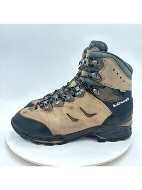 Lowa Caminos GTX Men Size 9.5 Brown Black Leather Vibram Sole Hiking Shoes